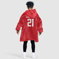 World Football 2026 Tunisia Custom Kid Wearable Blanket Hoodie Traditional Islamic Motif - Wonder Print Shop