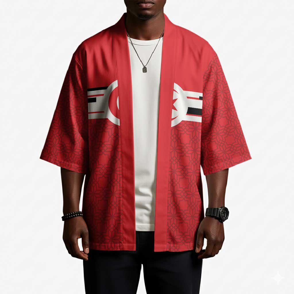 World Football 2026 Tunisia Custom Kimono Traditional Islamic Motif - Wonder Print Shop