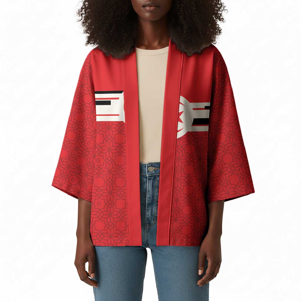 World Football 2026 Tunisia Custom Kimono Traditional Islamic Motif - Wonder Print Shop
