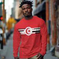 World Football 2026 Tunisia Custom Long Sleeve Shirt Traditional Islamic Motif - Wonder Print Shop