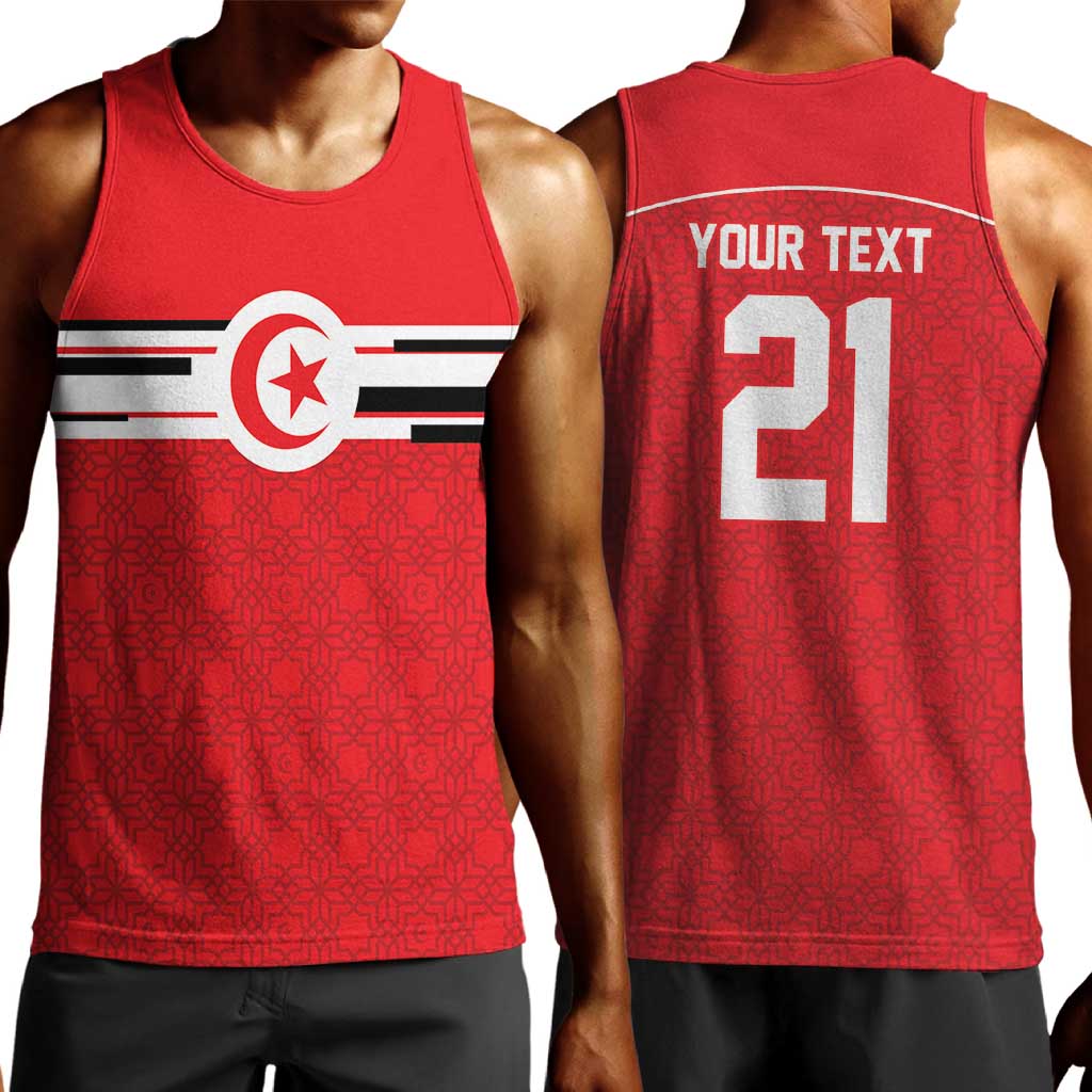World Football 2026 Tunisia Custom Men Tank Top Traditional Islamic Motif - Wonder Print Shop