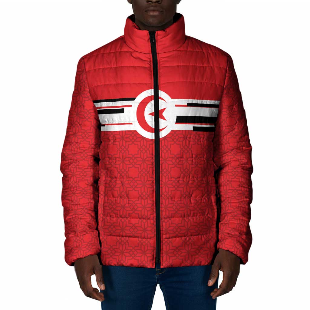 World Football 2026 Tunisia Custom Padded Jacket Traditional Islamic Motif - Wonder Print Shop