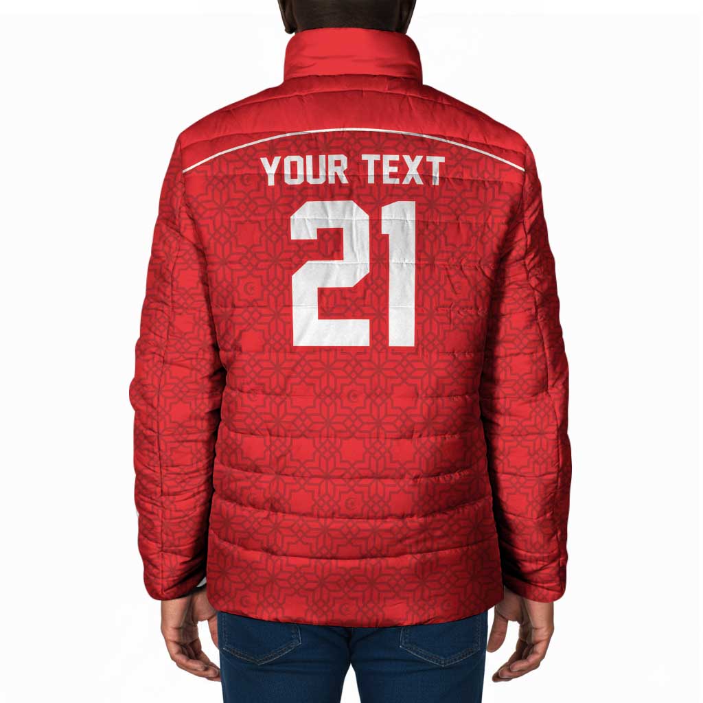 World Football 2026 Tunisia Custom Padded Jacket Traditional Islamic Motif - Wonder Print Shop