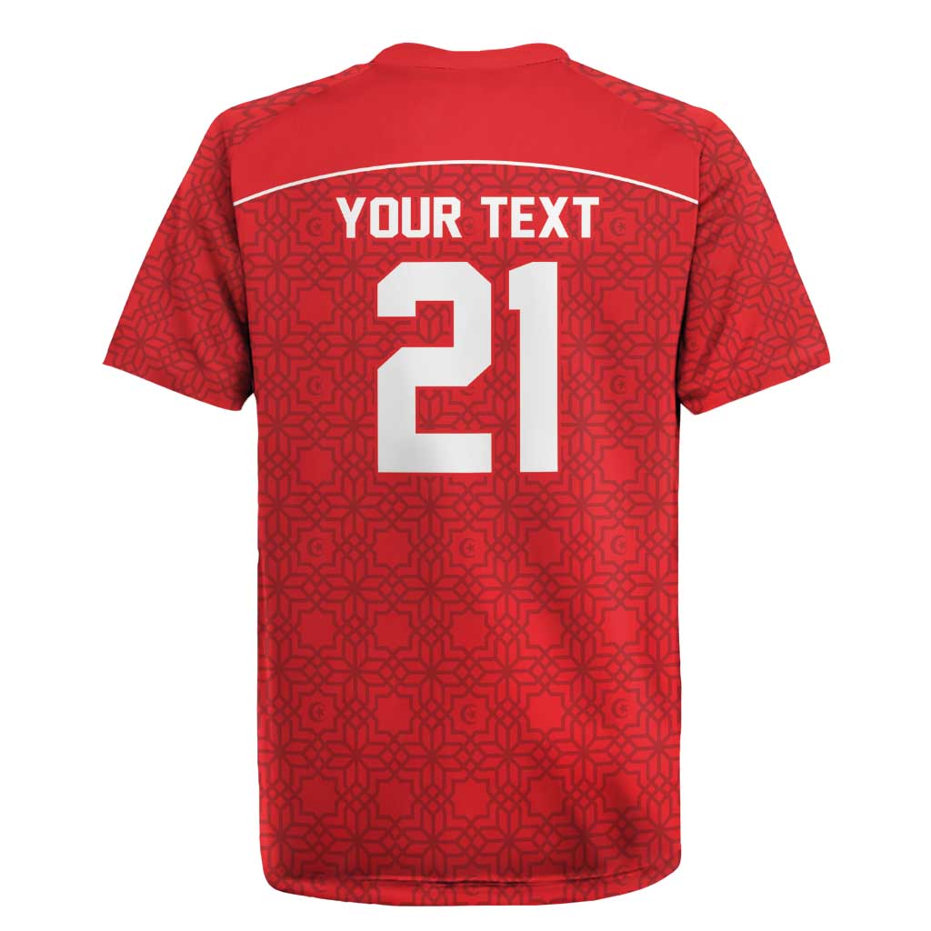 World Football 2026 Tunisia Custom Rugby Jersey Traditional Islamic Motif - Wonder Print Shop