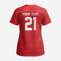 World Football 2026 Tunisia Custom Scrub Top Traditional Islamic Motif - Wonder Print Shop