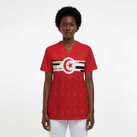World Football 2026 Tunisia Custom Scrub Top Traditional Islamic Motif - Wonder Print Shop