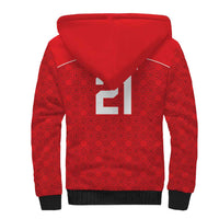 World Football 2026 Tunisia Custom Sherpa Hoodie Traditional Islamic Motif - Wonder Print Shop