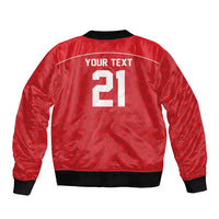 World Football 2026 Tunisia Custom Sleeve Zip Bomber Jacket Traditional Islamic Motif - Wonder Print Shop