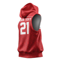 World Football 2026 Tunisia Custom Sleeveless Hoodie Traditional Islamic Motif - Wonder Print Shop