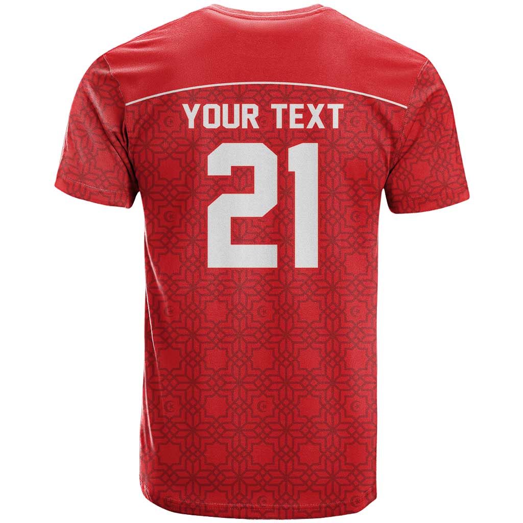 World Football 2026 Tunisia Custom T shirt Traditional Islamic Motif - Wonder Print Shop