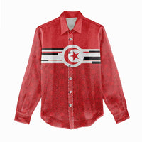World Football 2026 Tunisia Custom Women Casual Shirt Traditional Islamic Motif - Wonder Print Shop