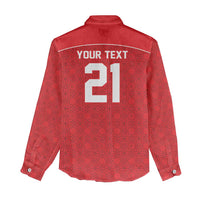 World Football 2026 Tunisia Custom Women Casual Shirt Traditional Islamic Motif - Wonder Print Shop