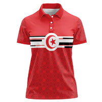 World Football 2026 Tunisia Custom Women Polo Shirt Traditional Islamic Motif - Wonder Print Shop