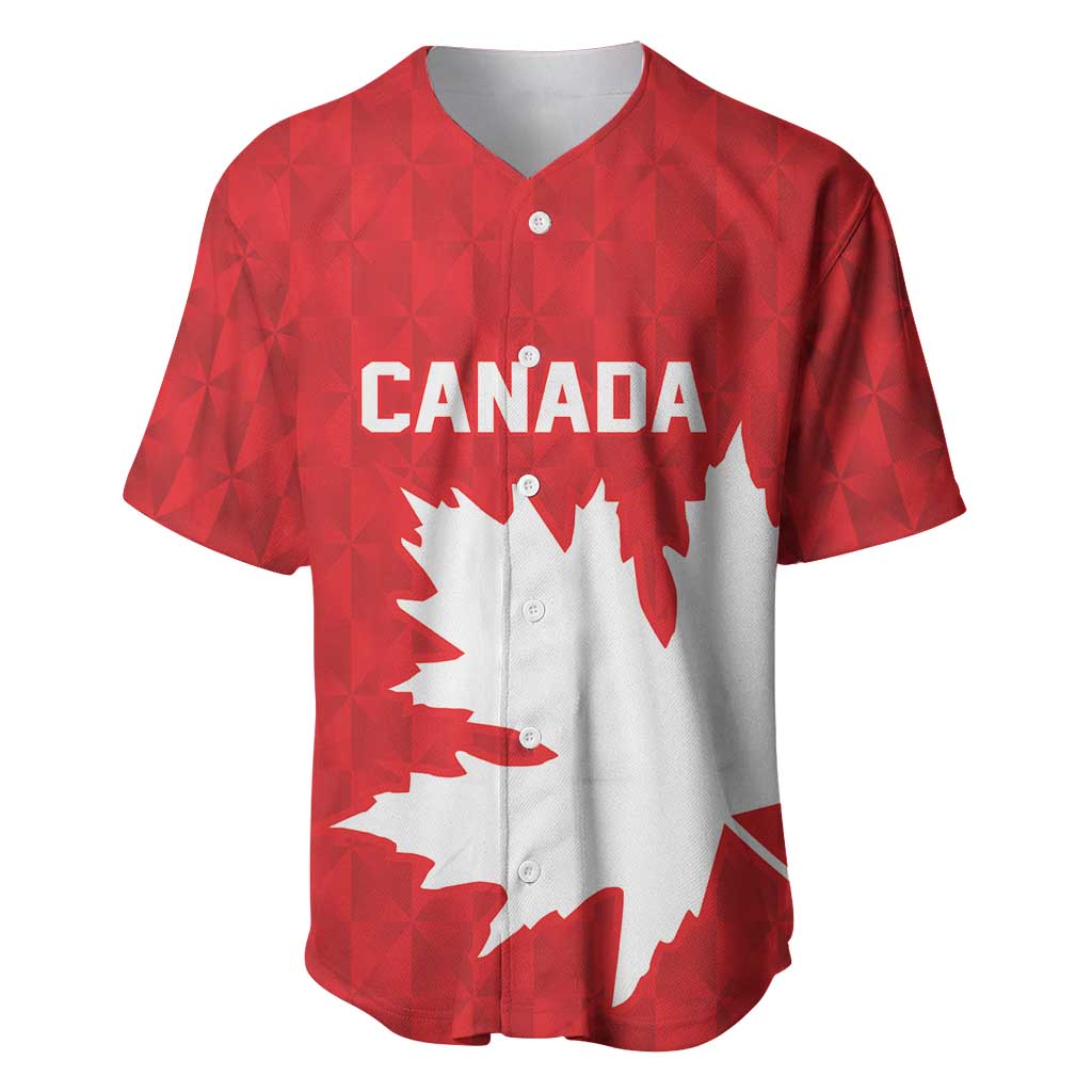 World Football 2026 Canada Custom Baseball Jersey Canucks Maple Leaf Pattern - Wonder Print Shop