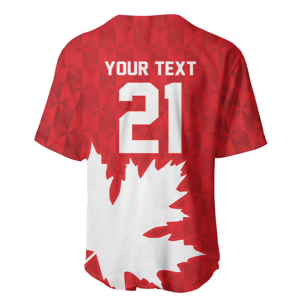 World Football 2026 Canada Custom Baseball Jersey Canucks Maple Leaf Pattern - Wonder Print Shop