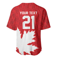 World Football 2026 Canada Custom Baseball Jersey Canucks Maple Leaf Pattern - Wonder Print Shop