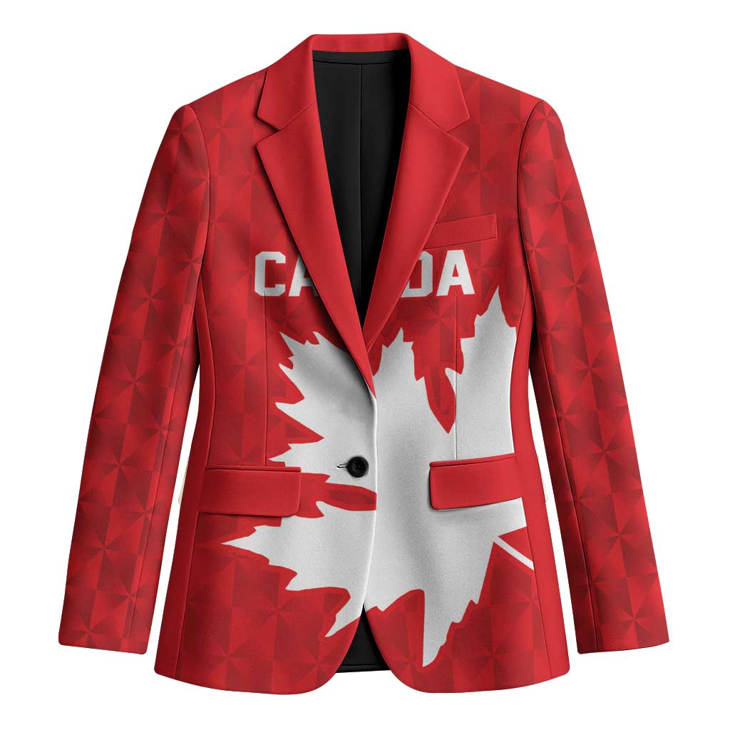 World Football 2026 Canada Custom Blazer Canucks Maple Leaf Pattern - Wonder Print Shop