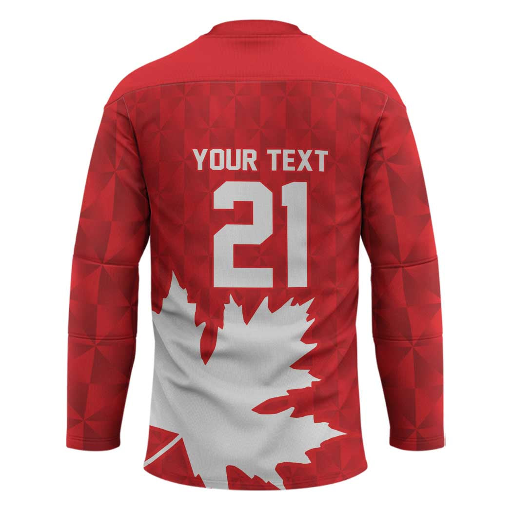 World Football 2026 Canada Custom Hockey Jersey Canucks Maple Leaf Pattern - Wonder Print Shop