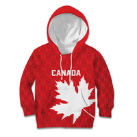 World Football 2026 Canada Custom Kid Hoodie Canucks Maple Leaf Pattern - Wonder Print Shop