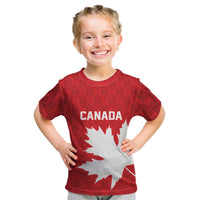 World Football 2026 Canada Custom Kid T Shirt Canucks Maple Leaf Pattern - Wonder Print Shop