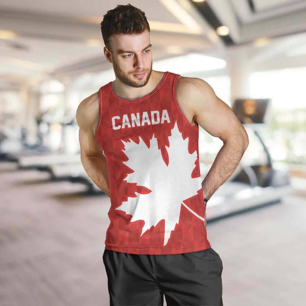 World Football 2026 Canada Custom Men Tank Top Canucks Maple Leaf Pattern - Wonder Print Shop