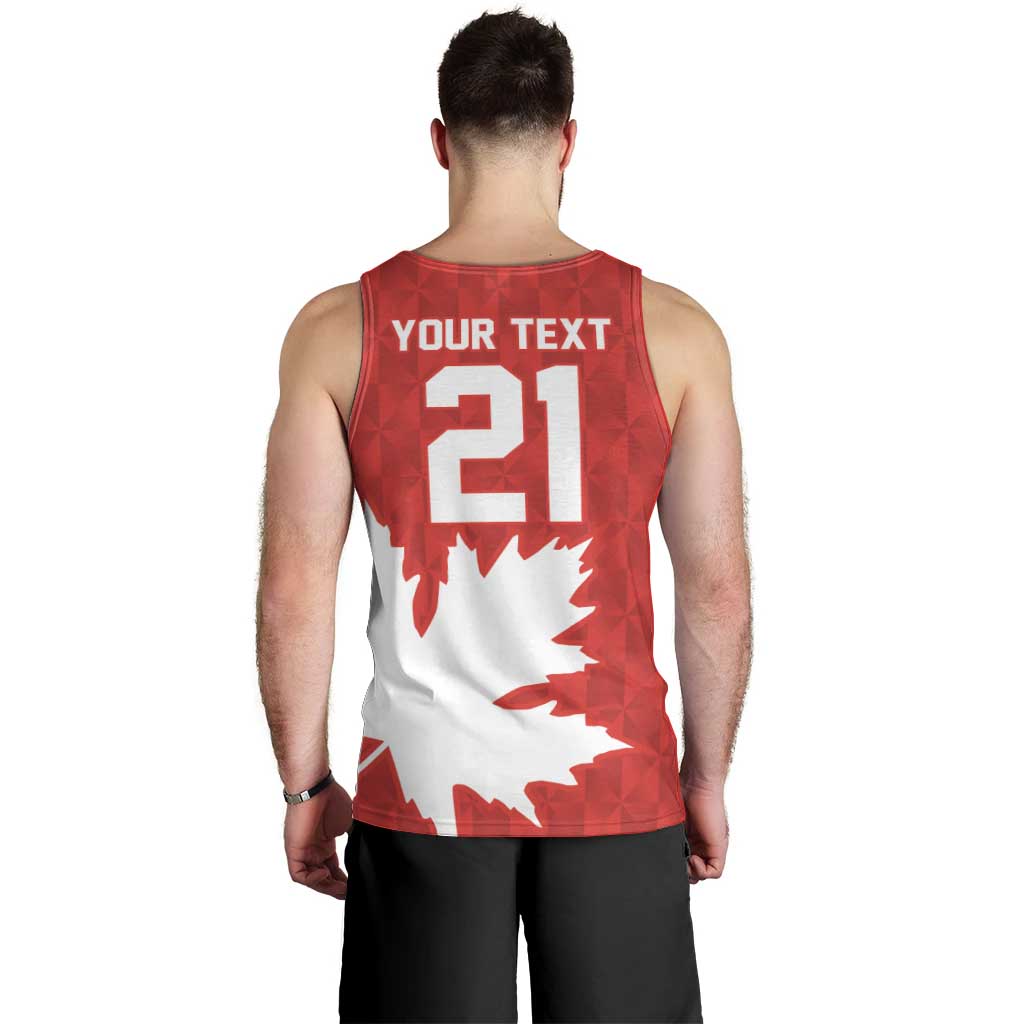 World Football 2026 Canada Custom Men Tank Top Canucks Maple Leaf Pattern - Wonder Print Shop