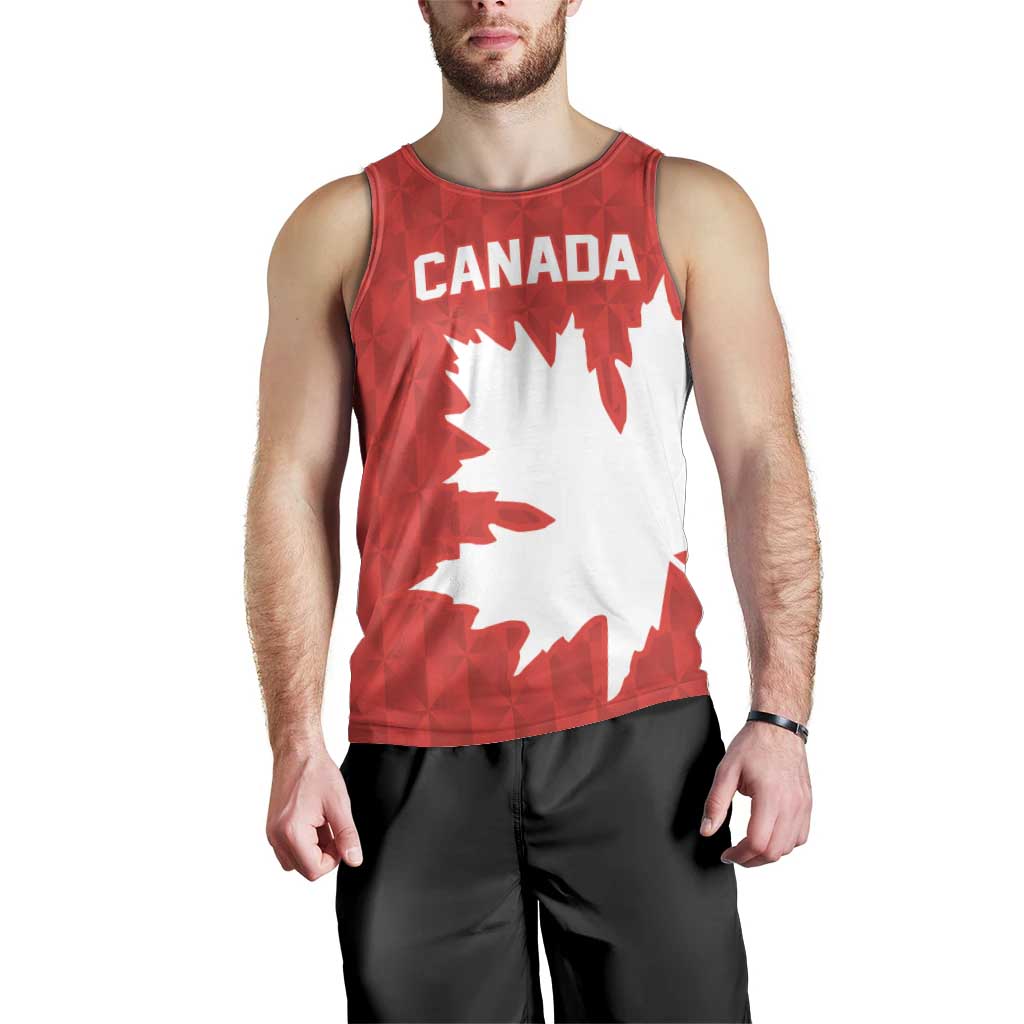 World Football 2026 Canada Custom Men Tank Top Canucks Maple Leaf Pattern - Wonder Print Shop