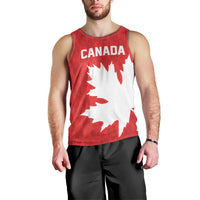 World Football 2026 Canada Custom Men Tank Top Canucks Maple Leaf Pattern - Wonder Print Shop