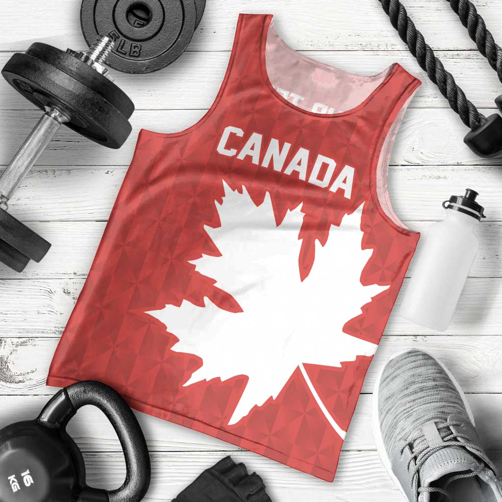 World Football 2026 Canada Custom Men Tank Top Canucks Maple Leaf Pattern - Wonder Print Shop