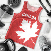 World Football 2026 Canada Custom Men Tank Top Canucks Maple Leaf Pattern - Wonder Print Shop