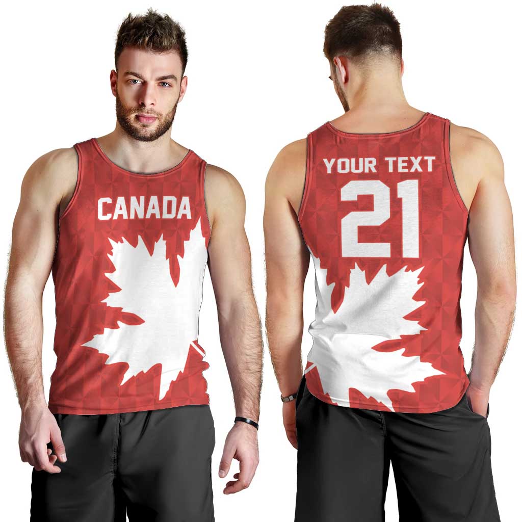 World Football 2026 Canada Custom Men Tank Top Canucks Maple Leaf Pattern - Wonder Print Shop