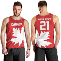 World Football 2026 Canada Custom Men Tank Top Canucks Maple Leaf Pattern - Wonder Print Shop