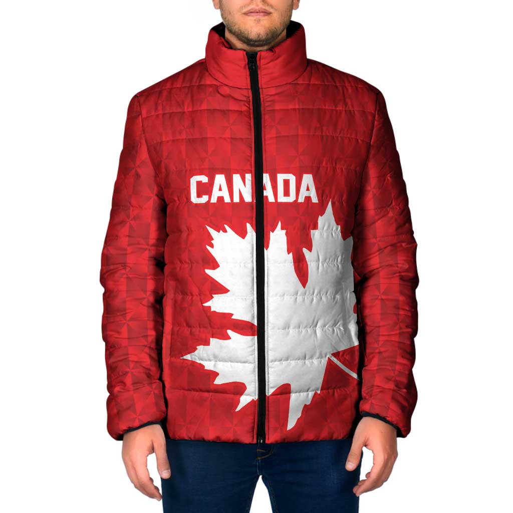 World Football 2026 Canada Custom Padded Jacket Canucks Maple Leaf Pattern - Wonder Print Shop