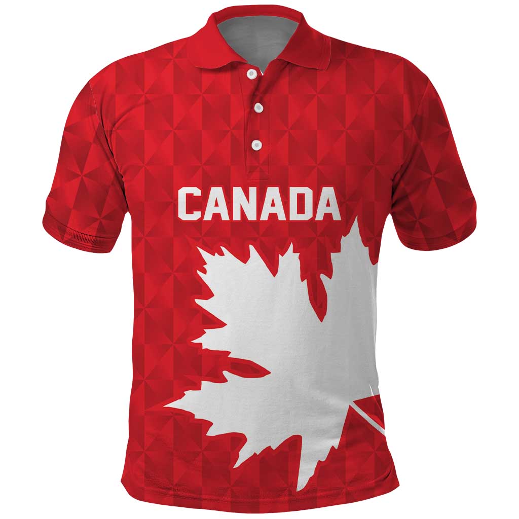 World Football 2026 Canada Custom Polo Shirt Canucks Maple Leaf Pattern - Wonder Print Shop