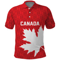 World Football 2026 Canada Custom Polo Shirt Canucks Maple Leaf Pattern - Wonder Print Shop