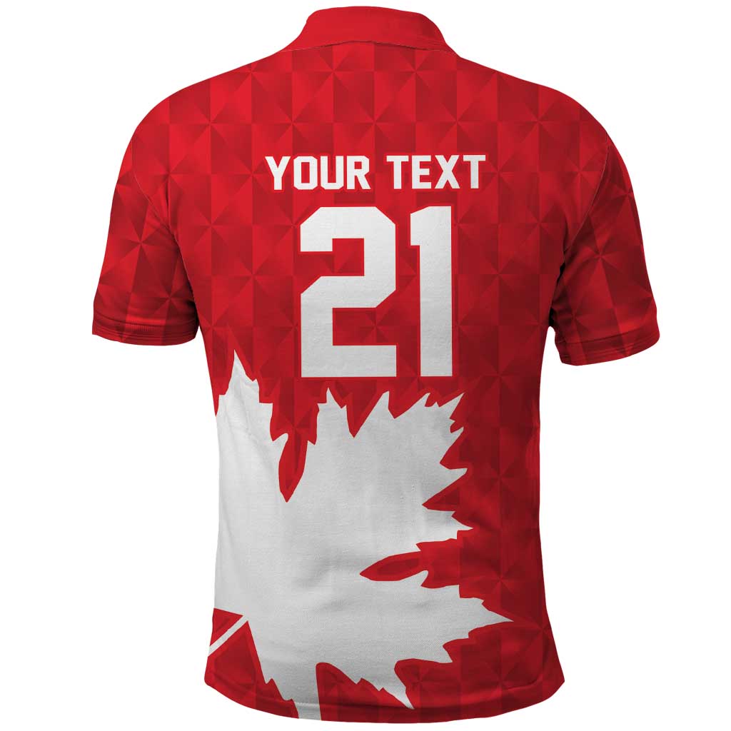 World Football 2026 Canada Custom Polo Shirt Canucks Maple Leaf Pattern - Wonder Print Shop