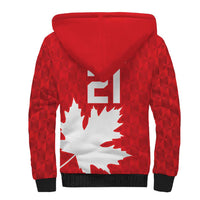 World Football 2026 Canada Custom Sherpa Hoodie Canucks Maple Leaf Pattern - Wonder Print Shop