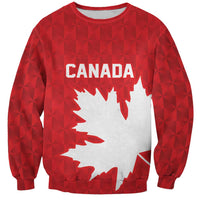 World Football 2026 Canada Custom Sweatshirt Canucks Maple Leaf Pattern - Wonder Print Shop