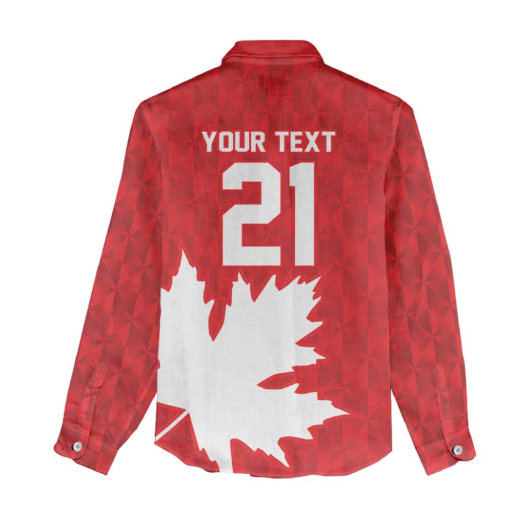 World Football 2026 Canada Custom Women Casual Shirt Canucks Maple Leaf Pattern - Wonder Print Shop