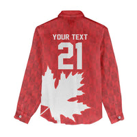 World Football 2026 Canada Custom Women Casual Shirt Canucks Maple Leaf Pattern - Wonder Print Shop