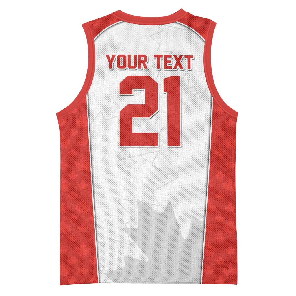World Football 2026 Canada Custom Basketball Jersey Maple Leaf Seamless Pattern - Wonder Print Shop