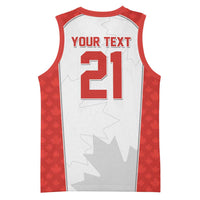 World Football 2026 Canada Custom Basketball Jersey Maple Leaf Seamless Pattern - Wonder Print Shop