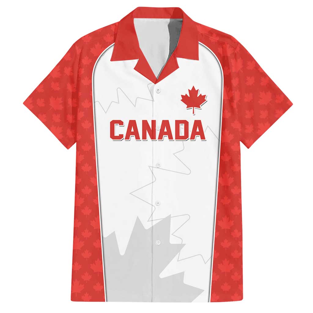 World Football 2026 Canada Custom Hawaiian Shirt Maple Leaf Seamless Pattern - Wonder Print Shop