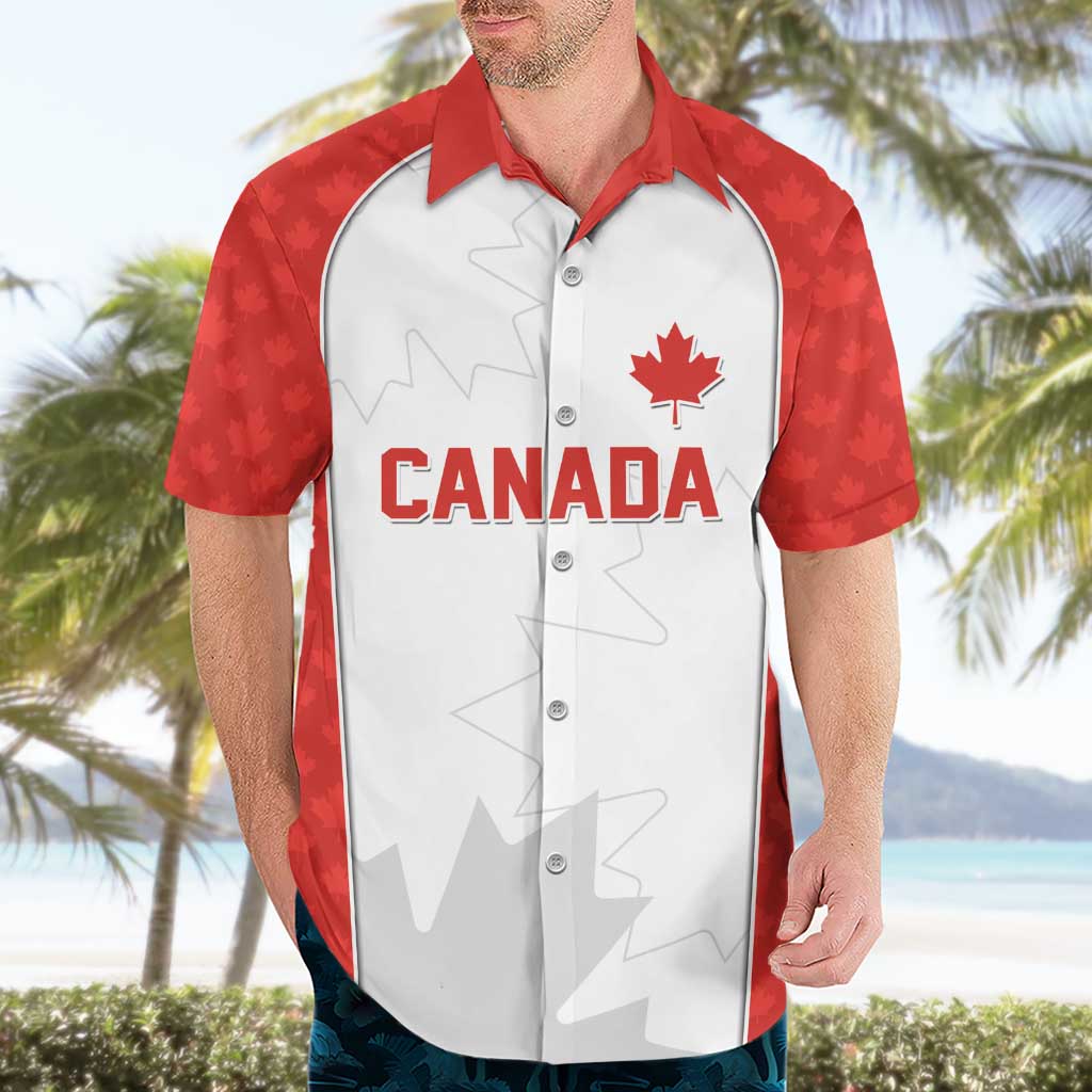 World Football 2026 Canada Custom Hawaiian Shirt Maple Leaf Seamless Pattern - Wonder Print Shop