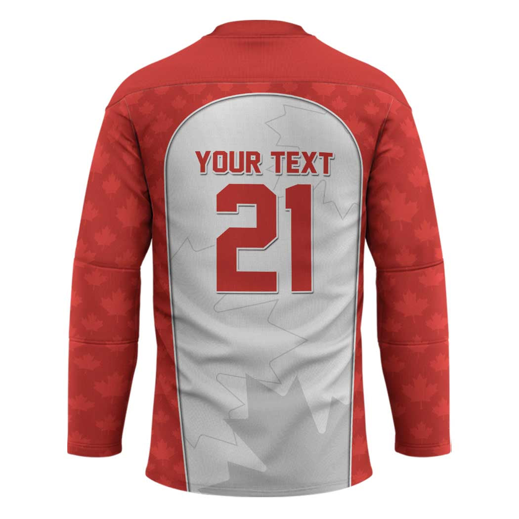 World Football 2026 Canada Custom Hockey Jersey Maple Leaf Seamless Pattern - Wonder Print Shop