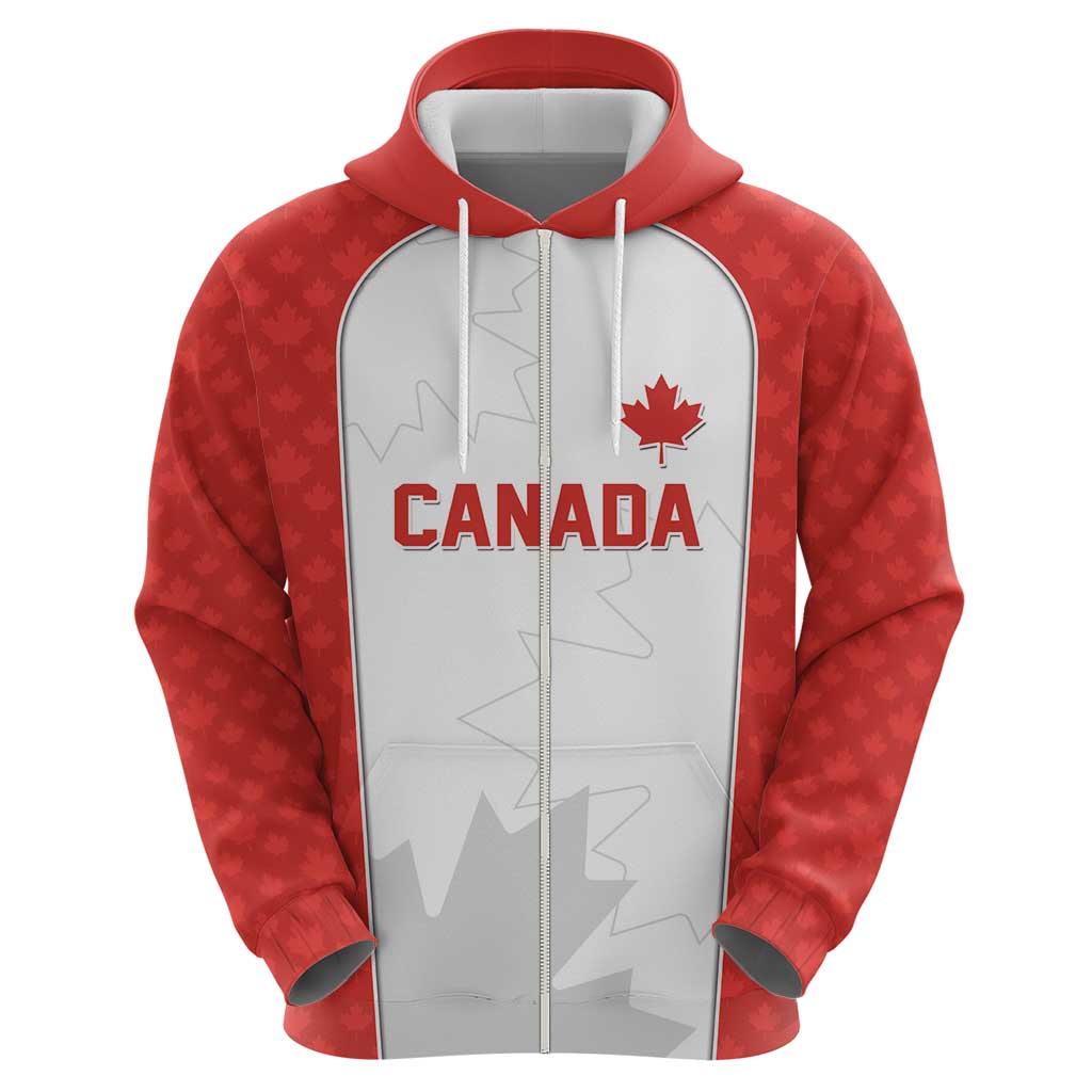 World Football 2026 Canada Custom Hoodie Maple Leaf Seamless Pattern - Wonder Print Shop