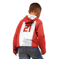 World Football 2026 Canada Custom Kid Hoodie Maple Leaf Seamless Pattern - Wonder Print Shop