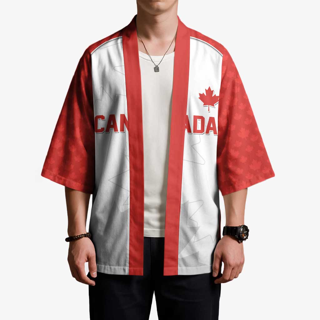 World Football 2026 Canada Custom Kimono Maple Leaf Seamless Pattern - Wonder Print Shop