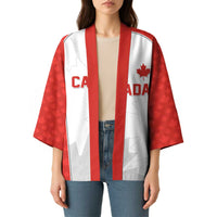 World Football 2026 Canada Custom Kimono Maple Leaf Seamless Pattern - Wonder Print Shop
