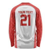 World Football 2026 Canada Custom Long Sleeve Shirt Maple Leaf Seamless Pattern - Wonder Print Shop